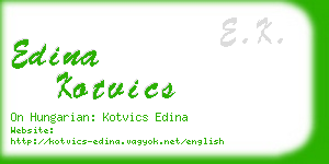 edina kotvics business card